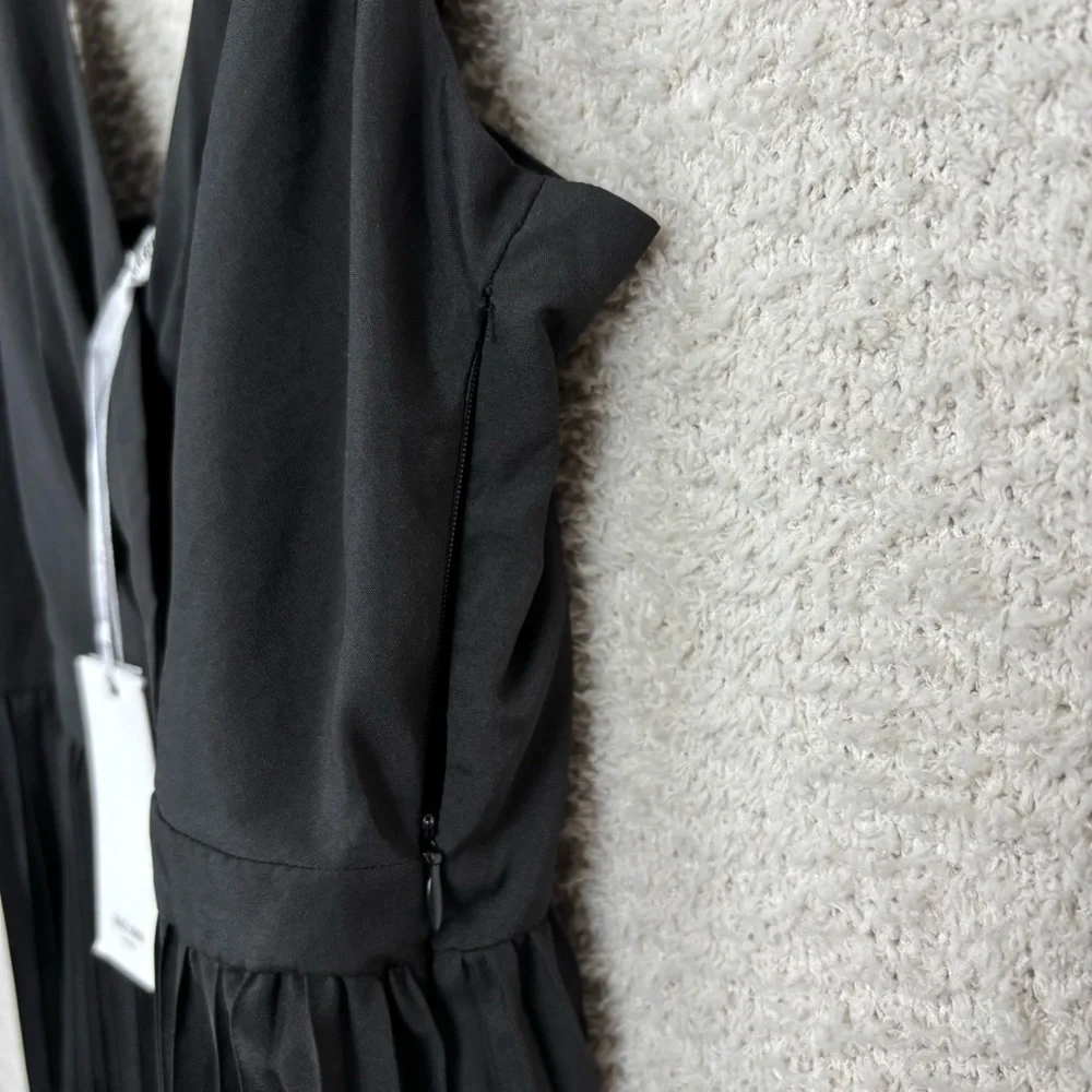 Grace Karin Dress Womens 2XL Black Sleeveless Wrap V-Neck A-Line Midi Fit Flared